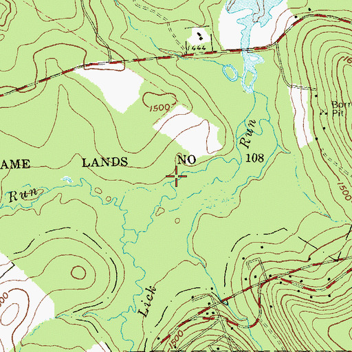 Topographic Map of Burgoon Run, PA