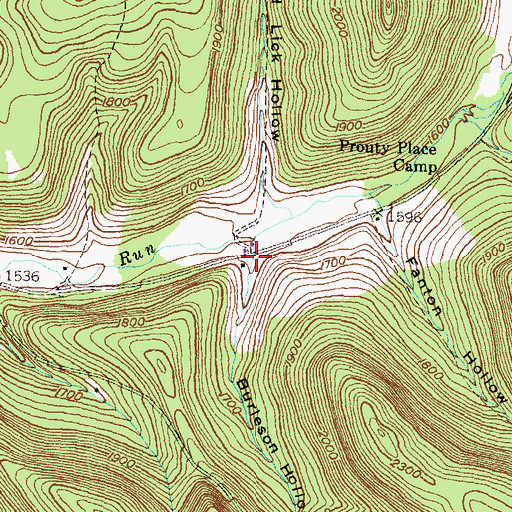 Topographic Map of Burleson Hollow, PA