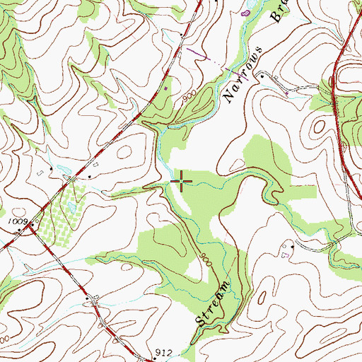 Topographic Map of Burns Creek, PA