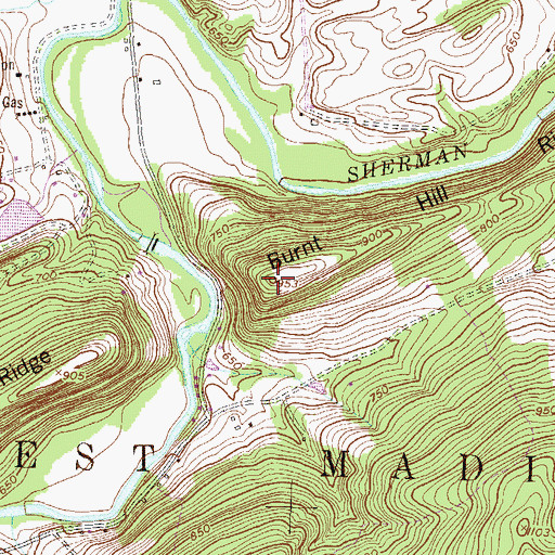 Topographic Map of Burnt Hill Ridge, PA