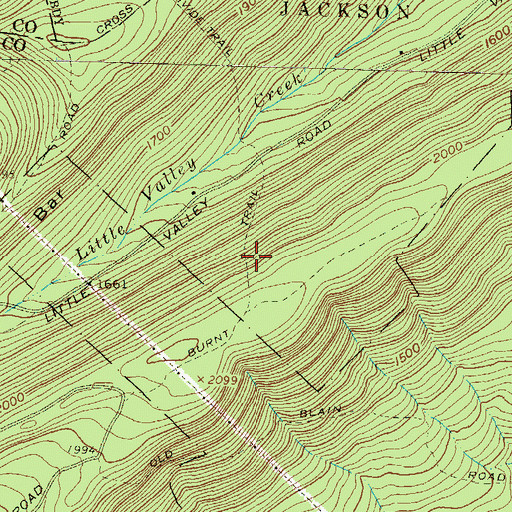 Topographic Map of Burnt Trail, PA