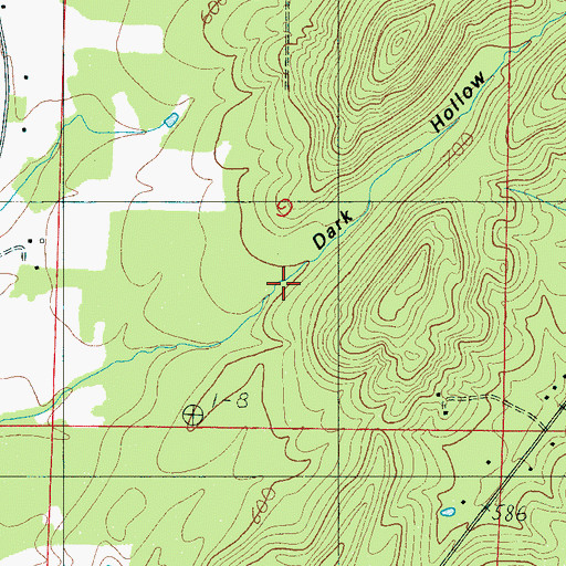 Topographic Map of Dark Hollow, AL