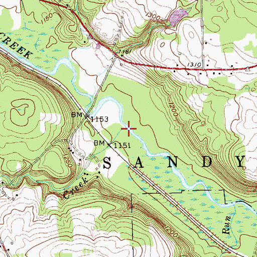 Topographic Map of Butchery Creek, PA