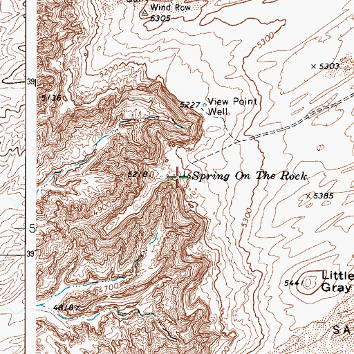 Topographic Map of Spring on the Rock, AZ