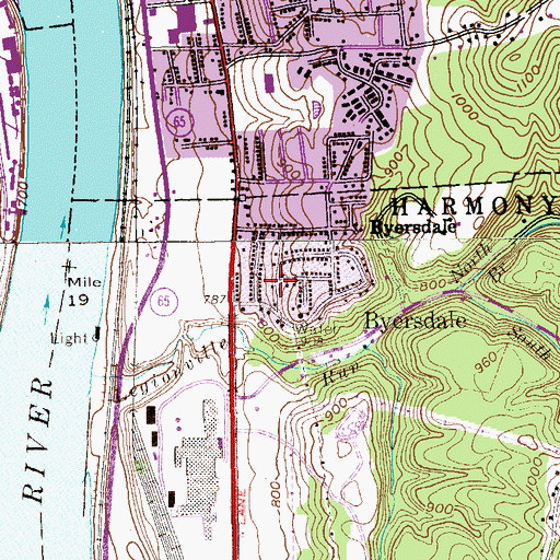 Topographic Map of Byersdale, PA