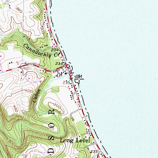 Topographic Map of Cabin Creek, PA