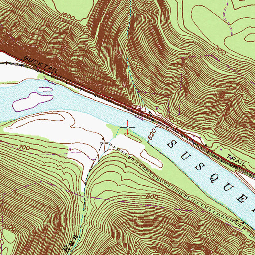 Topographic Map of Caldwell Run, PA