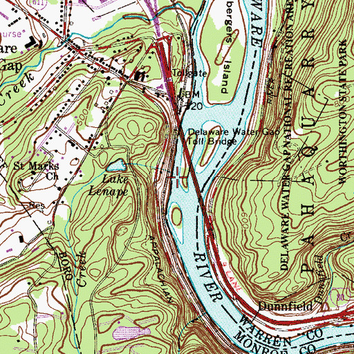 Topographic Map of Caledonia Creek, PA