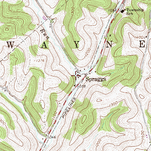 Topographic Map of Calico Run, PA