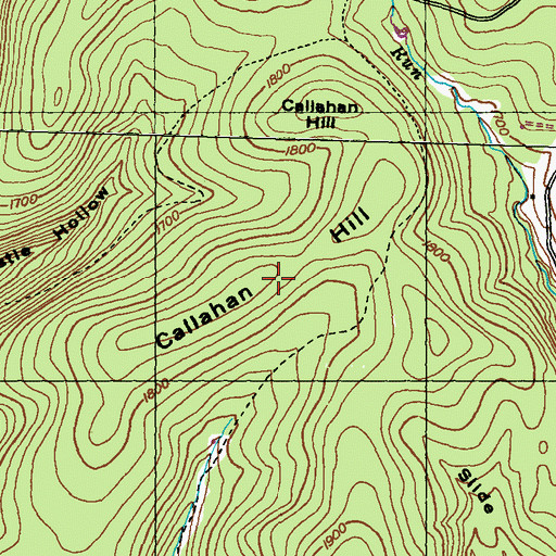 Topographic Map of Callahan Hill, PA