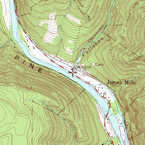 Topographic Map of Callahan Run, PA
