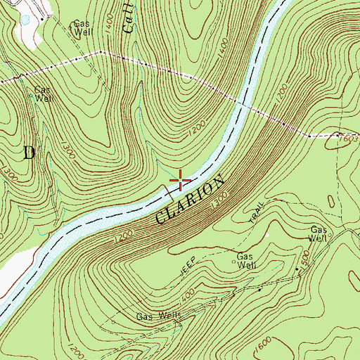 Topographic Map of Callihan Run, PA