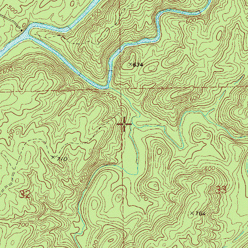 Topographic Map of Davidson Creek, AL