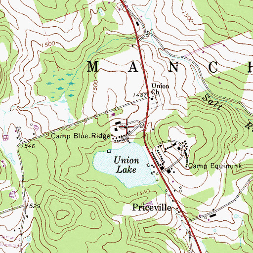 Topographic Map of Camp Blue Ridge, PA