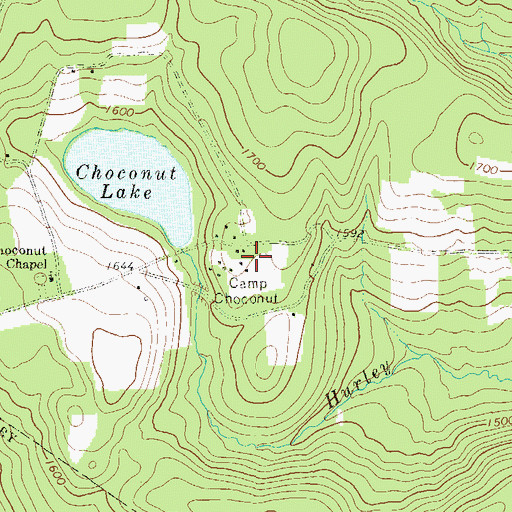 Topographic Map of Camp Choconut, PA