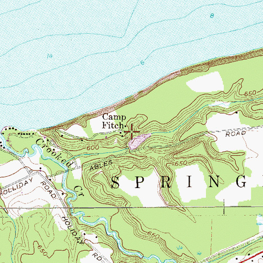 Topographic Map of Camp Fitch, PA