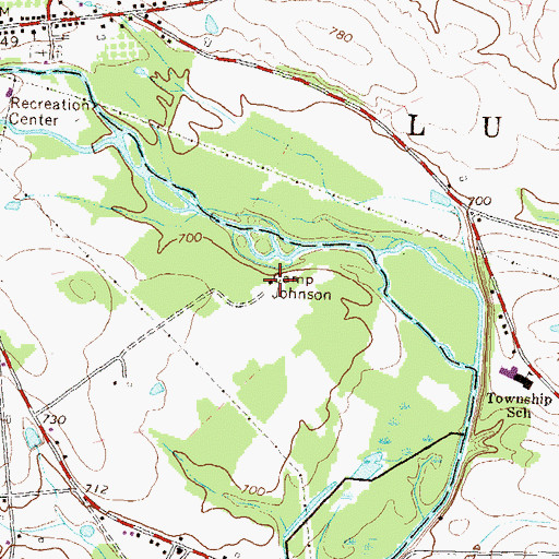 Topographic Map of Camp Johnson, PA