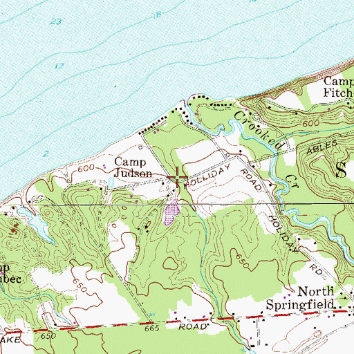 Topographic Map of Camp Judson, PA