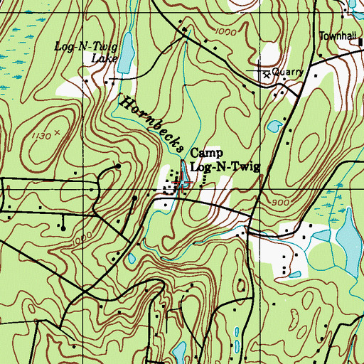 Topographic Map of Camp Log-N-Twig, PA