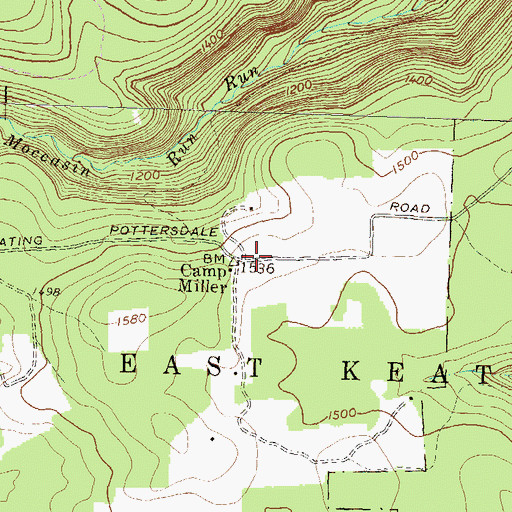 Topographic Map of Camp Miller, PA