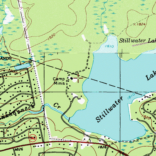 Topographic Map of Camp Minis, PA