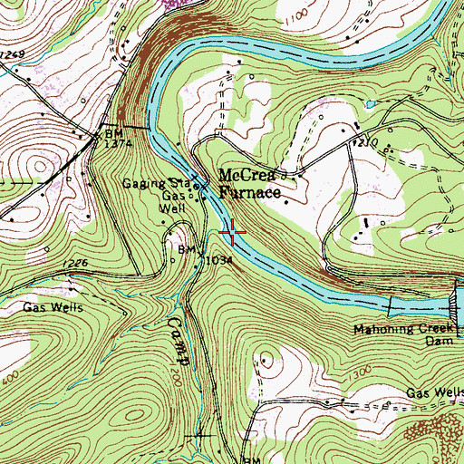 Topographic Map of Camp Run, PA