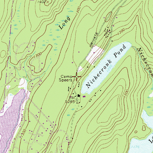 Topographic Map of Camp Speers, PA