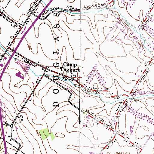 Topographic Map of Camp Taggart, PA
