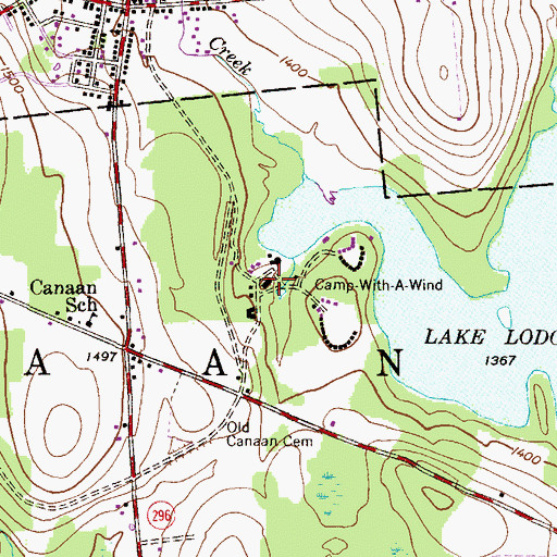 Topographic Map of Camp-With-A-Wind, PA