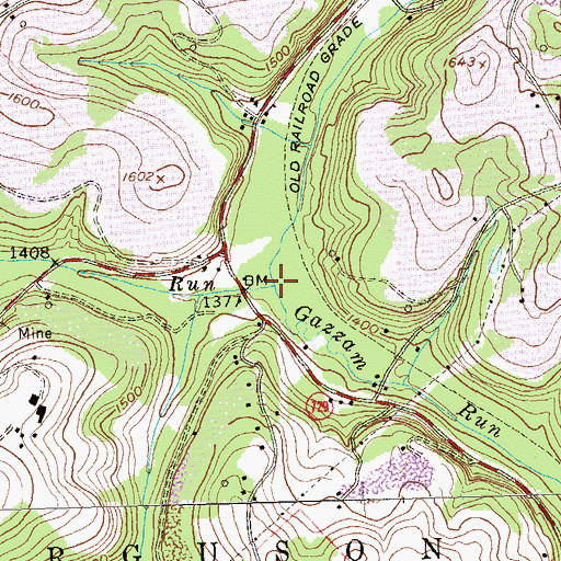 Topographic Map of Campbell Run, PA