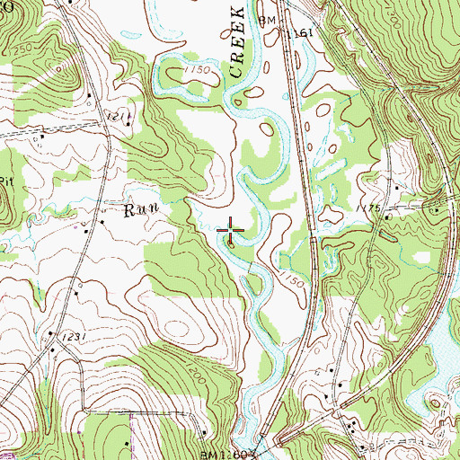 Topographic Map of Campbell Run, PA