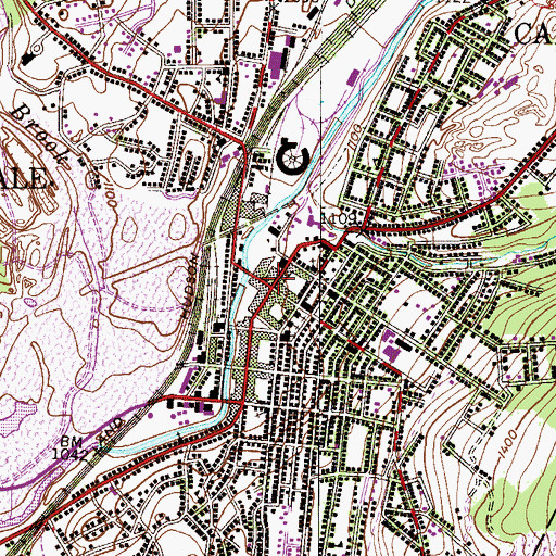 Topographic Map of Carbondale, PA