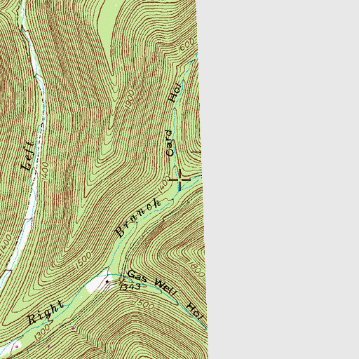 Topographic Map of Card Hollow, PA