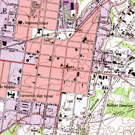 Topographic Map of Carlisle, PA
