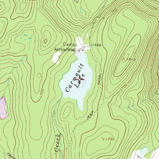 Topographic Map of Carmault Lake, PA