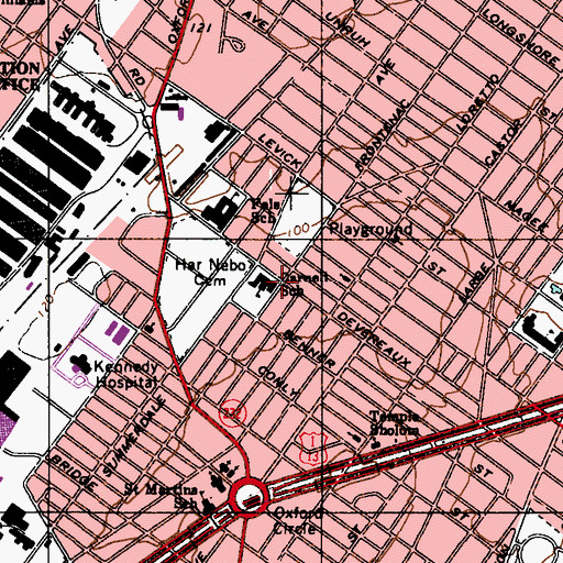 Topographic Map of Carnell School, PA