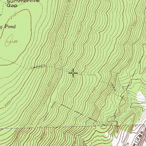 Topographic Map of Carnes Trail, PA