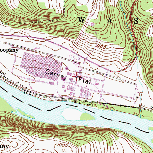 Topographic Map of Carney Flat, PA