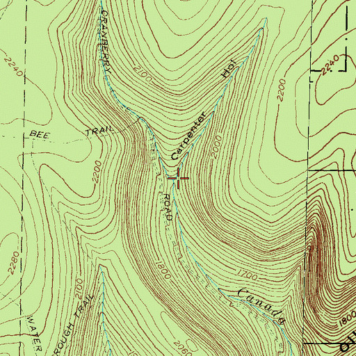 Topographic Map of Carpenter Hollow, PA