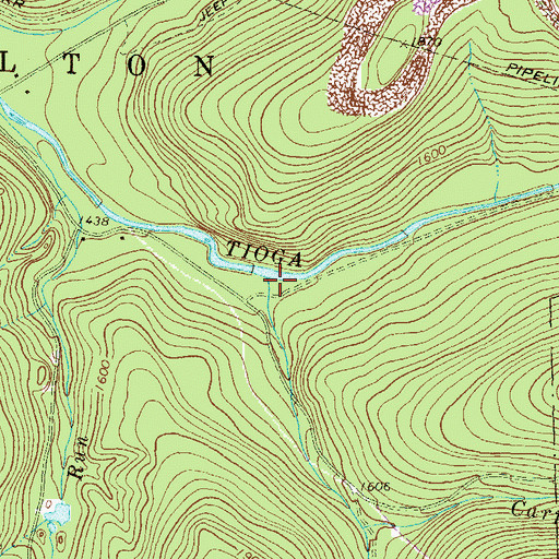 Topographic Map of Carpenter Run, PA