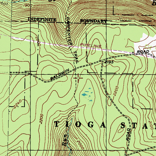 Topographic Map of Carpenter Trail, PA