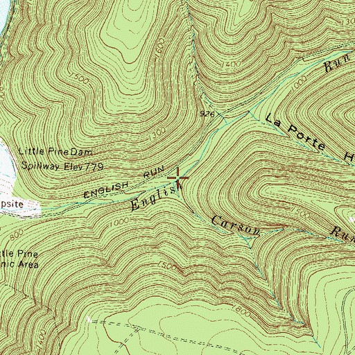 Topographic Map of Carson Run, PA