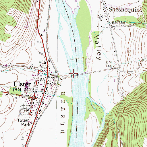 Topographic Map of Cash Creek, PA