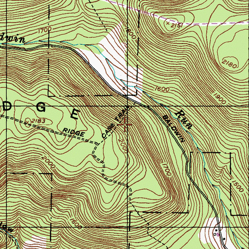 Topographic Map of Cass Trail, PA
