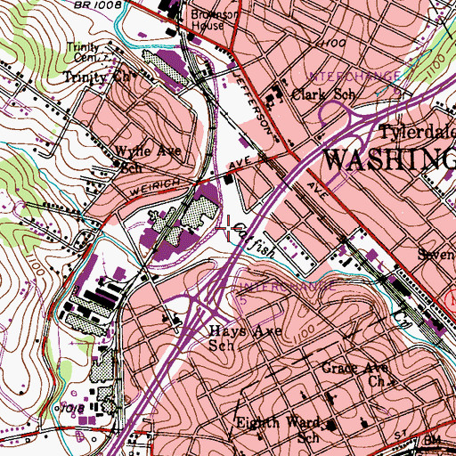 Topographic Map of Catfish Creek, PA