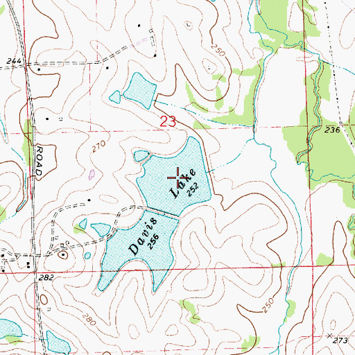 Topographic Map of Davis Lake, AL