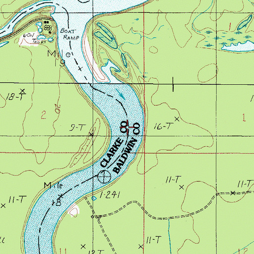 Topographic Map of Davis Plantation, AL