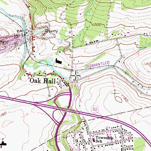 Topographic Map of Cedar Run, PA