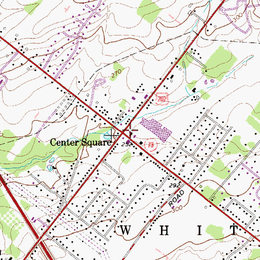 Topographic Map of Center Square, PA