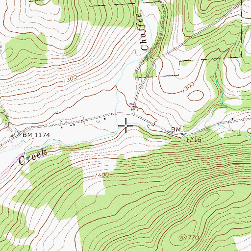 Topographic Map of Chaffee Run, PA